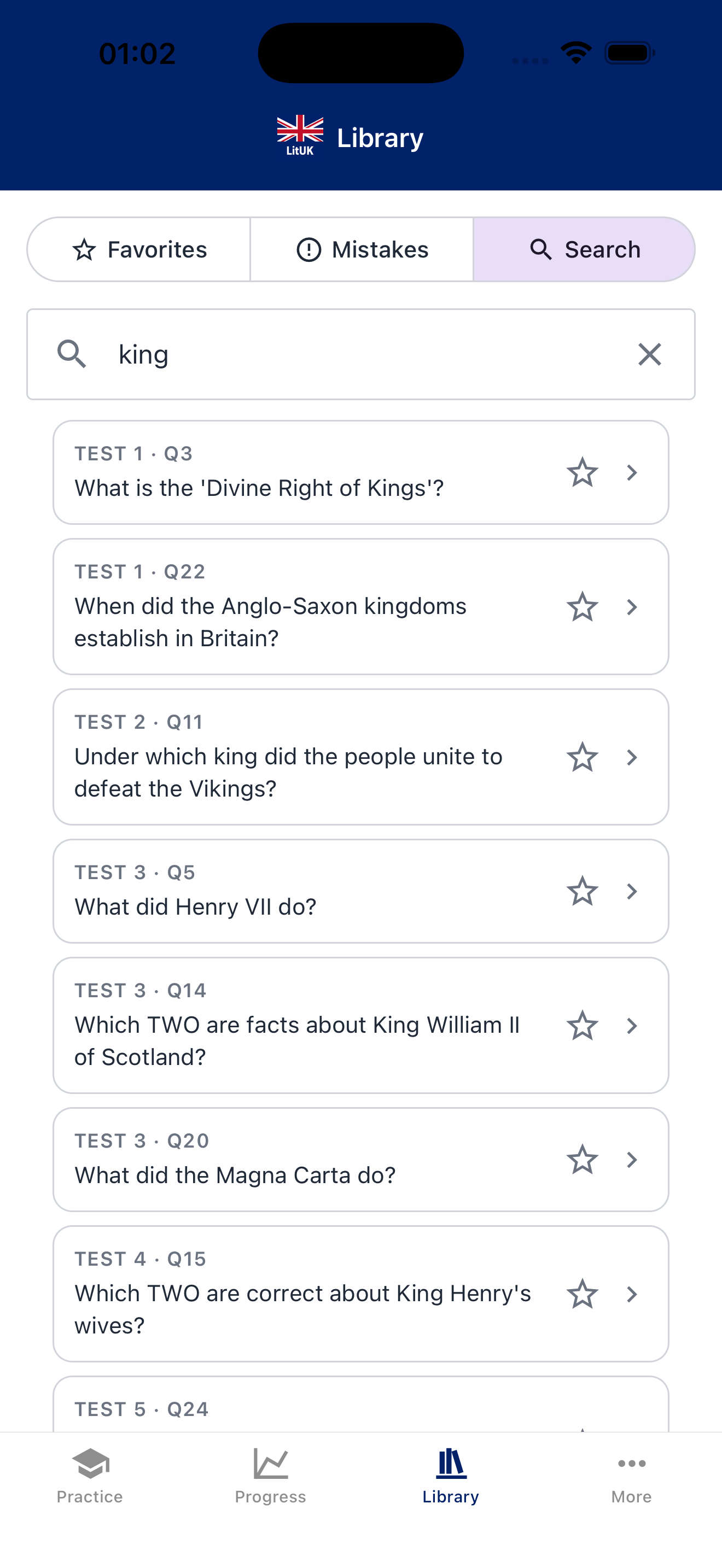 Search the question library